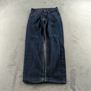 Levis Jeans Mens 32x30 Dark Blue 505 Straight Leg Denim Cotton Pants